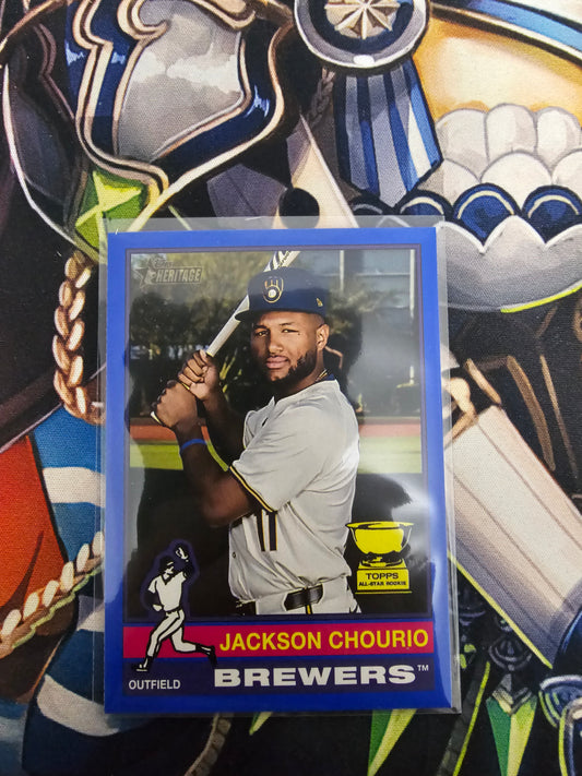 2025 Topps Heritage Jackson Chourio Blue Parallel