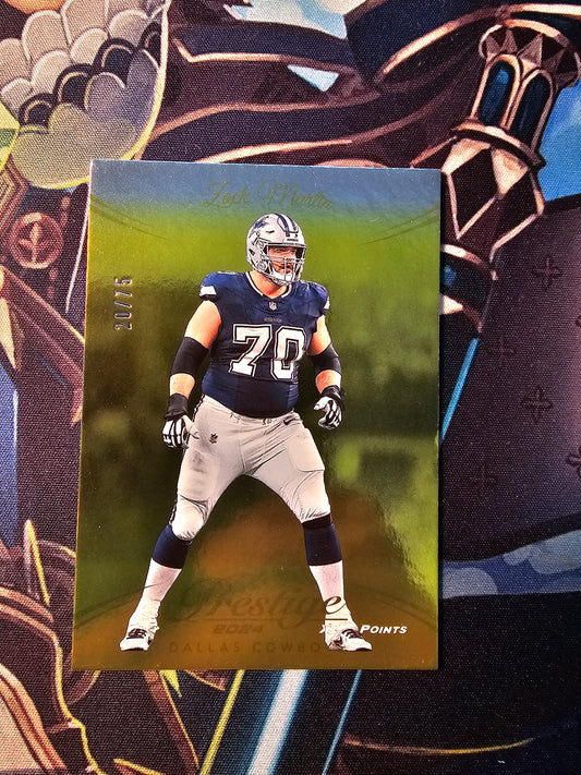 2024 Panini Prestige Zack Martin Gold Xtra Points 20/75
